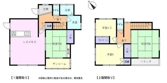 Floor plan. 7.9 million yen, 4LDK, Land area 224.44 sq m , Building area 101.17 sq m