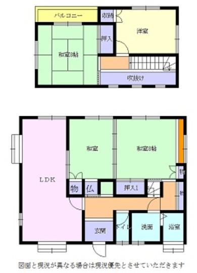 Floor plan. 6,980,000 yen, 4LDK, Land area 166 sq m , Building area 99.37 sq m floor plan