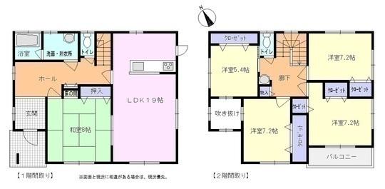 Floor plan. 15.8 million yen, 5LDK, Land area 242.42 sq m , Building area 144 sq m Floor Plan ( ※ Current state priority)