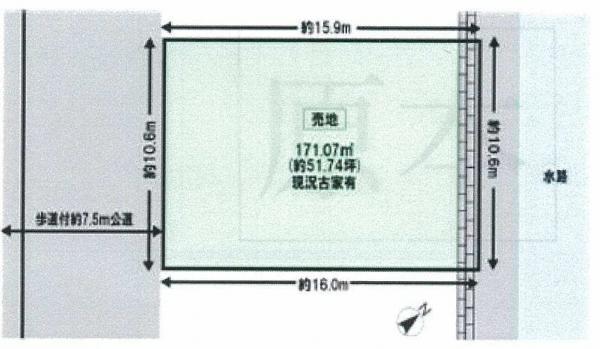 Compartment figure. Land price 16 million yen, Land area 171.07 sq m