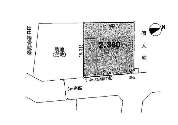 Compartment figure. Land price 23.8 million yen, Land area 198 sq m