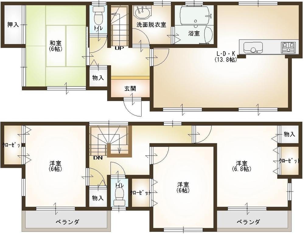 Floor plan. 15,980,000 yen, 4LDK, Land area 100.86 sq m , Building area 96.88 sq m at any time you preview during the reception