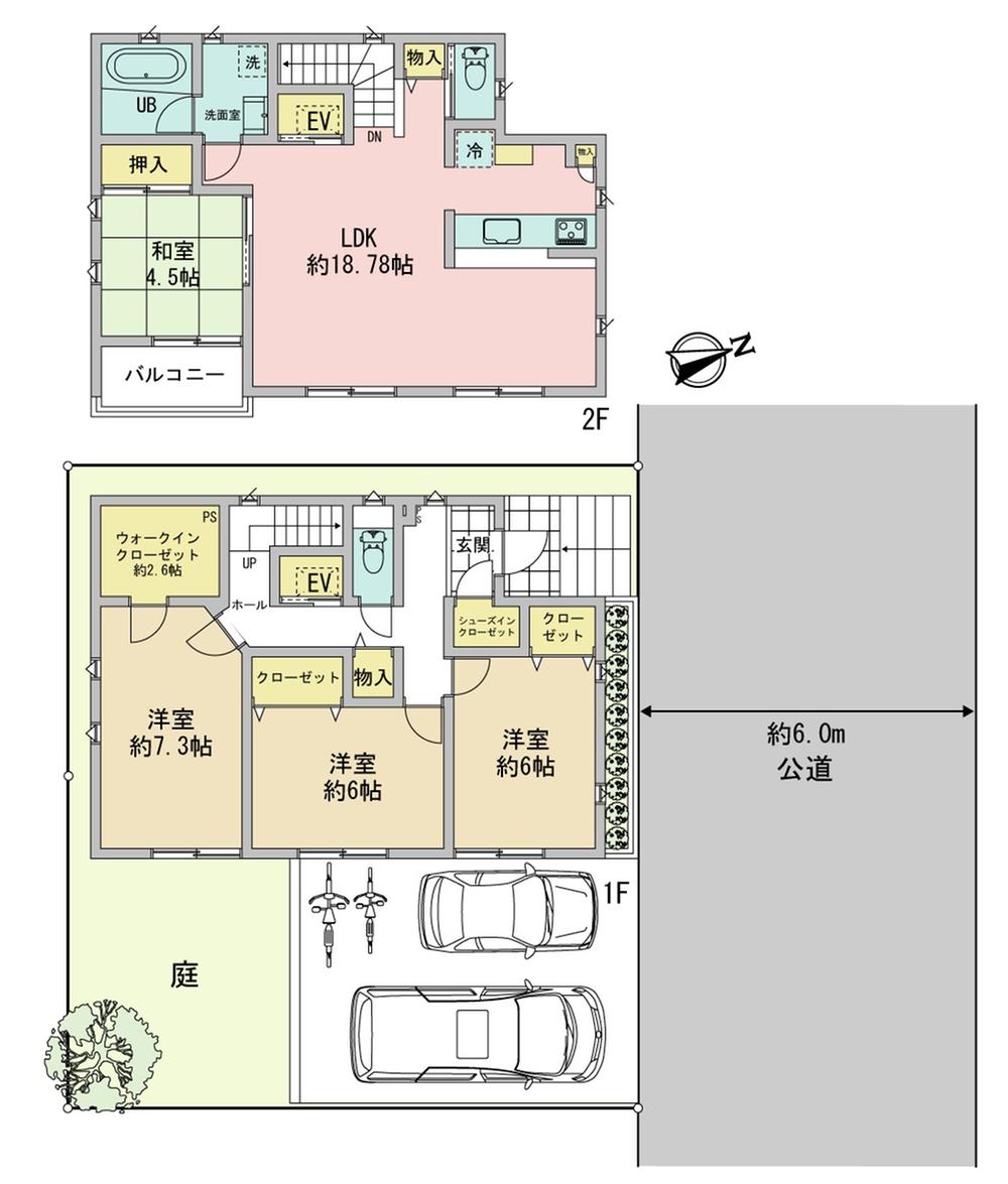 Floor plan. 29,800,000 yen, 4LDK, Land area 119 sq m , Building area 110.53 sq m