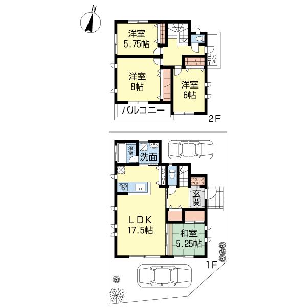 Floor plan. 28.8 million yen, 4LDK, Land area 120.87 sq m , Easy-to-use floor plan that was created with the building area 105.99 sq m class architect