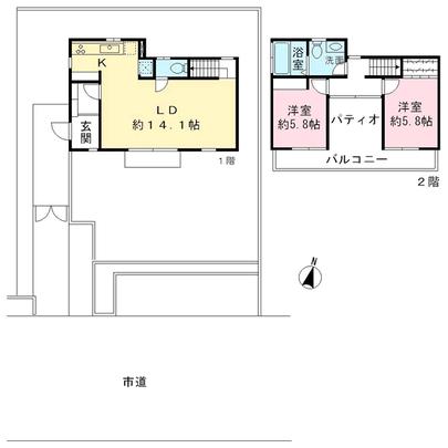 Floor plan. Chiba Prefecture Yachiyo university town 5-chome