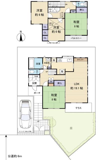 Floor plan. 32,800,000 yen, 4LDK, Land area 178.88 sq m , Convenient water around the flow line of the building area 112.72 sq m housework