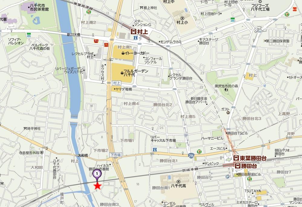 Local guide map. Katsutadaiminami 3-chome, 4-18