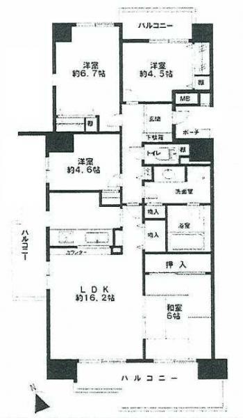 Floor plan. 4LDK, Price 14.8 million yen, Occupied area 85.63 sq m , Balcony area 22.78 sq m