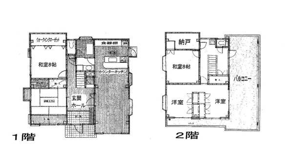 Floor plan. 41,800,000 yen, 4LDK+S, Land area 197.48 sq m , And large roof balcony building area 141.99 sq m, Large entrance hall!