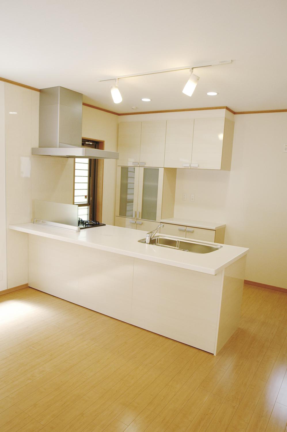 Kitchen. It is with dish washing dryer. Peninsula type so (kitchen protruding as from the walls of the peninsula), Your home can dish with peace of mind while watching the children a small child is present.