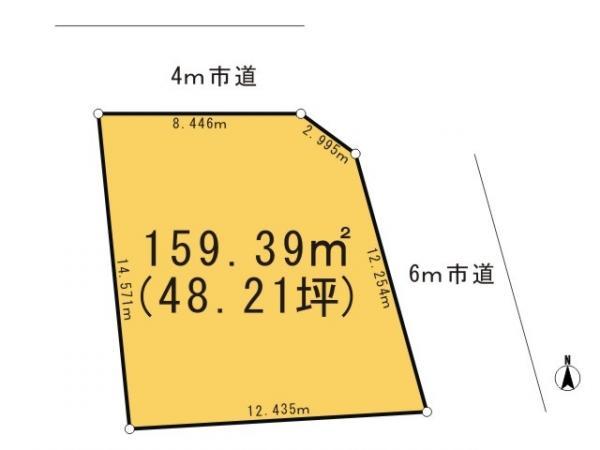 Compartment figure. Land price 17.5 million yen, Land area 159.39 sq m