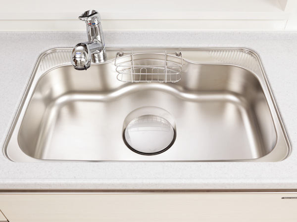 Kitchen.  [Wide sink] Such as a large pot it has adopted the easy to wash wide sink. Since the silent type, It reduces such as water splashing sound.