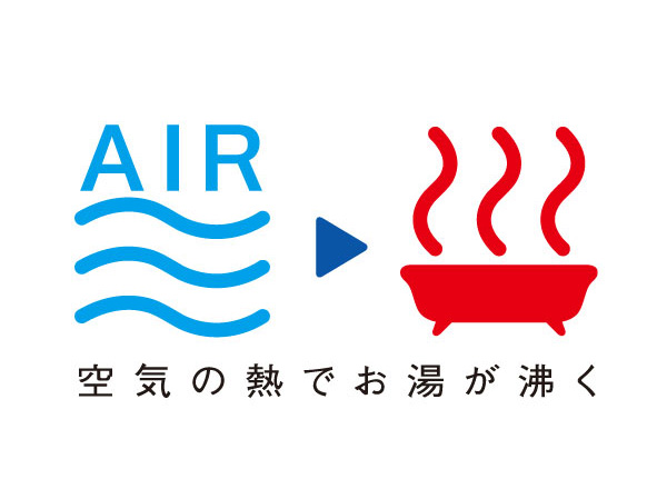 Bathing-wash room.  [Cute] Hot water supply system boil water in a heat at a high temperature to compress the air ・ Adopted the Eco Cute.  ※ TEPCO than "to a low-carbon style Switch!"