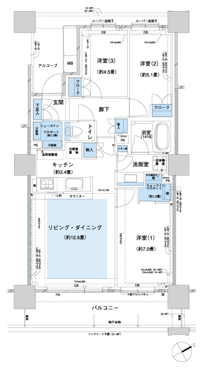 Floor: 3LD ・ K + WIC + SIC, the occupied area: 73.73 sq m, Price: 35,800,000 yen, now on sale