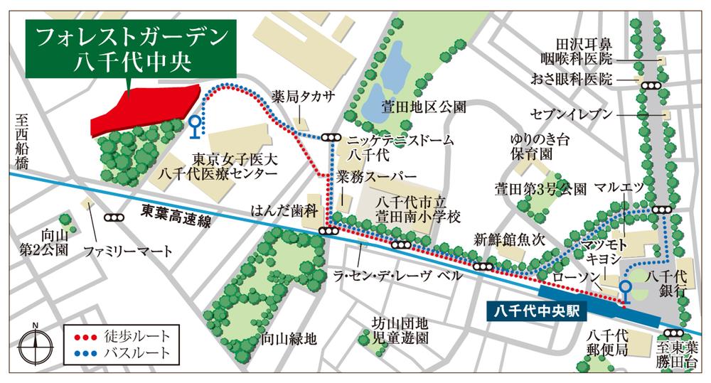 Local guide map.  ■ Local detailed guide map