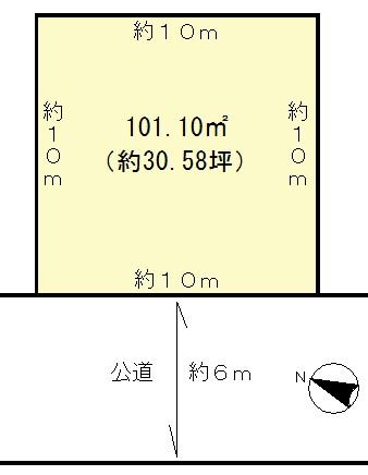 Compartment figure. Land price 14.8 million yen, Land area 101.1 sq m