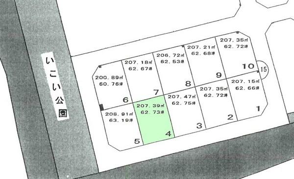 Compartment figure. Land price 12,463,000 yen, Land area 207.39 sq m