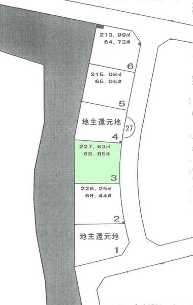 Compartment figure. Land price 13,543,000 yen, Land area 227.63 sq m
