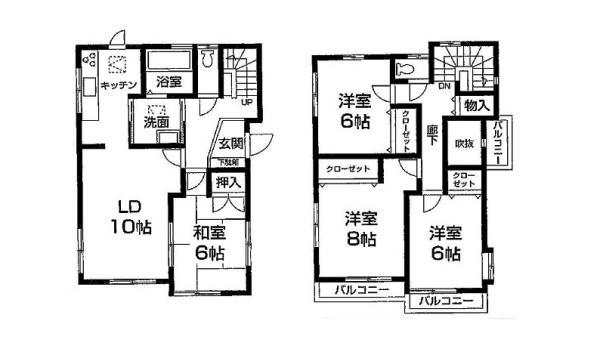 Floor plan. 26,800,000 yen, 4LDK, Land area 125.89 sq m , Building area 100.88 sq m