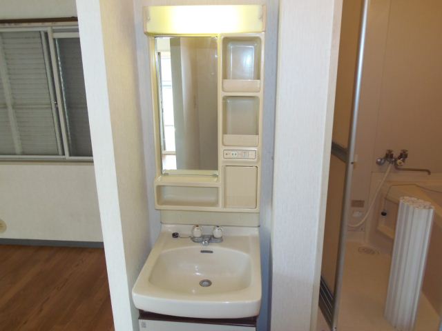 Washroom. With separate wash basin