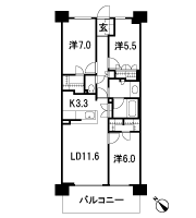 Floor: 3LDK + 2WIC, occupied area: 75.56 sq m, Price: 21.3 million yen, currently on sale