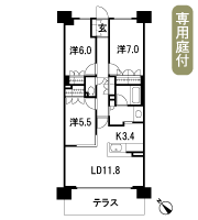 Floor: 3LDK, occupied area: 75.56 sq m, Price: 20,650,000 yen, now on sale