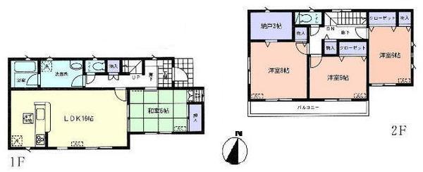 Floor plan. 27,800,000 yen, 4LDK + S (storeroom), Land area 148.02 sq m , Building area 106.92 sq m
