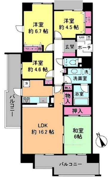 Floor plan. 4LDK, Price 14.8 million yen, Occupied area 85.63 sq m , If the balcony area 22.78 sq m drawings and the present situation is different will honor the current state