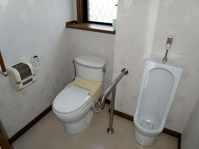 Toilet. It is a wheelchair-accessible room there is space