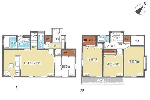 Floor plan. 26,800,000 yen, 4LDK, Land area 116.2 sq m , Building area 93.57 sq m