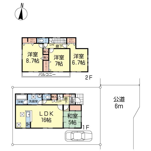 Floor plan. 27,800,000 yen, 4LDK, Land area 123 sq m , Building area 101.25 sq m