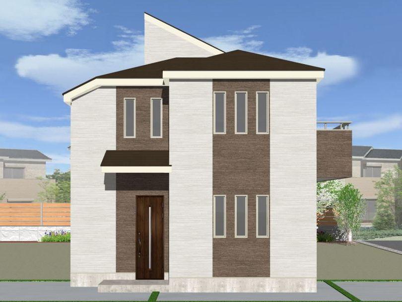 Rendering (appearance). Solar power standard equipment of the house  ~ Eco ・ La Kayada ~ We started selling! ! Please do not hesitate to ask for more information ~ Complete image Perth ~