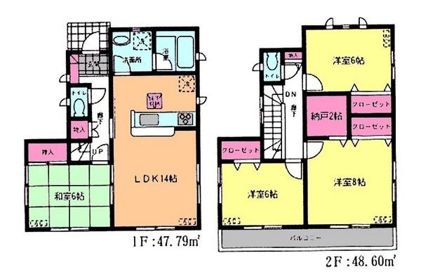 Floor plan. (15 Building), Price 25,800,000 yen, 4LDK+S, Land area 120.25 sq m , Building area 96.39 sq m