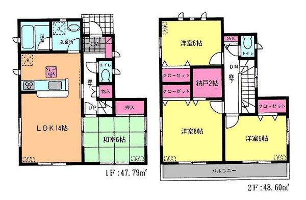 Floor plan. (16 Building), Price 26,800,000 yen, 4LDK+S, Land area 120.84 sq m , Building area 96.39 sq m