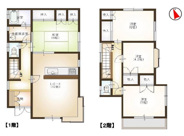 Floor plan. 16.8 million yen, 4LDK, Land area 89.89 sq m , Building area 89.59 sq m storage plenty 4LDK!