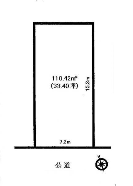 Compartment figure. Land price 18 million yen, Land area 110.42 sq m