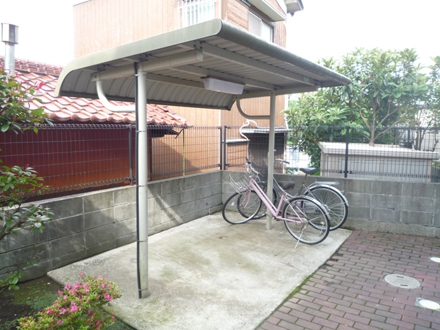 Other common areas. There is also a covered bicycle parking