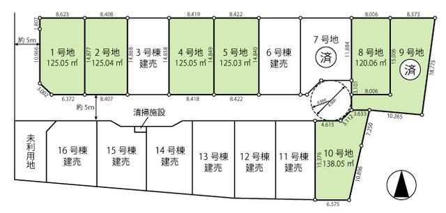 Compartment figure. Land price 16.8 million yen, Land area 138.05 sq m whole compartment view