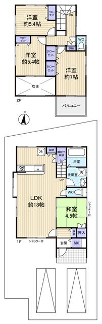 Floor plan. 30.5 million yen, 4LDK, Land area 135.31 sq m , It is a bright space of the building area 97.71 sq m LD top blow