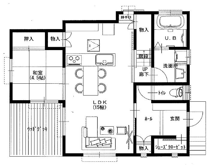 Floor plan. 32,800,000 yen, 4LDK, Land area 135.93 sq m , Building area 105.99 sq m 1 floor Floor Plan
