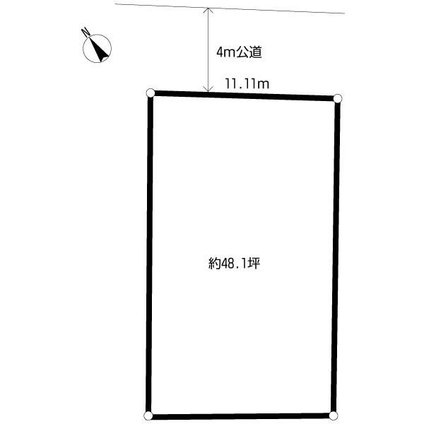 Compartment figure. Land price 16.8 million yen, Land area 159 sq m