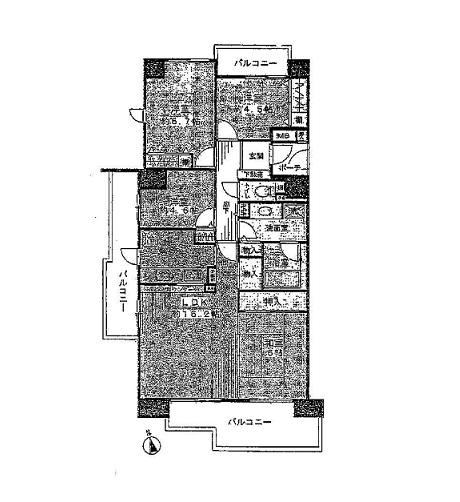 Floor plan. 4LDK, Price 14.8 million yen, Occupied area 85.63 sq m , Balcony area 22.78 sq m floor plan