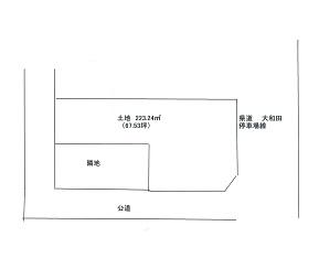 Compartment figure. Land price 18,800,000 yen, About 67 square meters of land with a land area of ​​223.24 sq m room