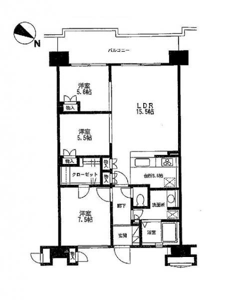 Floor plan. 3LDK, Price 18,800,000 yen, Footprint 83.1 sq m , Balcony area 14.1 sq m