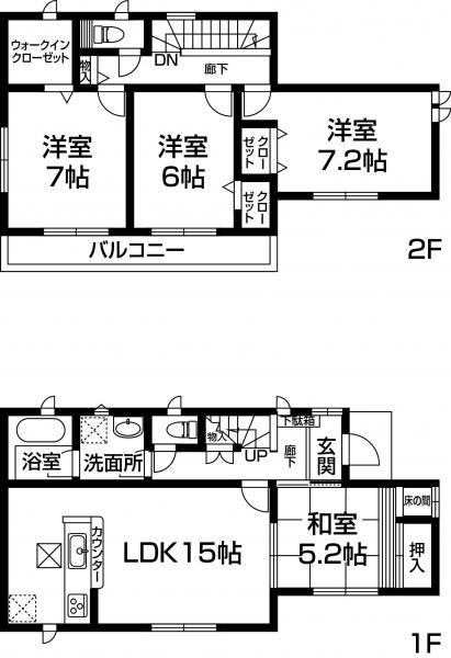 Floor plan. 29,800,000 yen, 4LDK, Land area 125.67 sq m , Building area 97.19 sq m