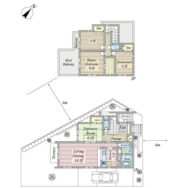 Floor plan. 41 million yen, 4LDK, Land area 167.43 sq m , Building area 113.38 sq m