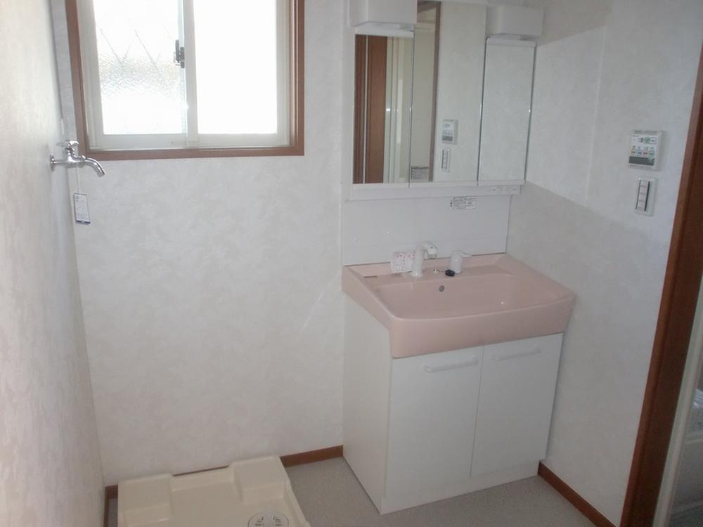 Wash basin, toilet. Shower basin