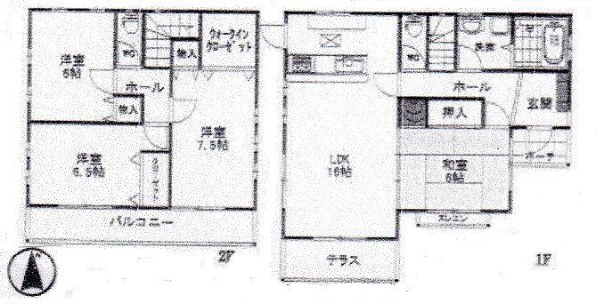 Floor plan. 29,800,000 yen, 4LDK, Land area 182.59 sq m , Building area 102.68 sq m