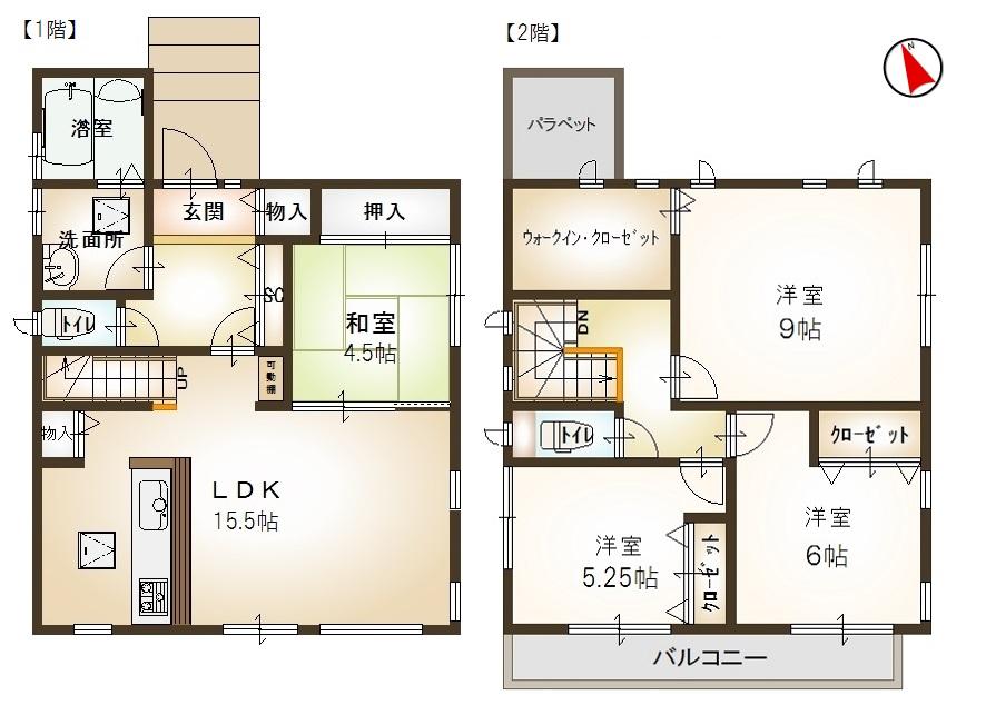 Floor plan. (B Building), Price 33,800,000 yen, 4LDK+2S, Land area 132.05 sq m , Building area 102.67 sq m