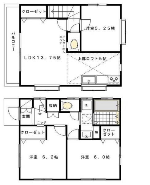 Floor plan. 19,800,000 yen, 3LDK, Land area 77.95 sq m , Building area 74.52 sq m